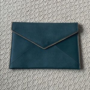 Rebecca Minkoff Forest Green Leo Envelope Clutch